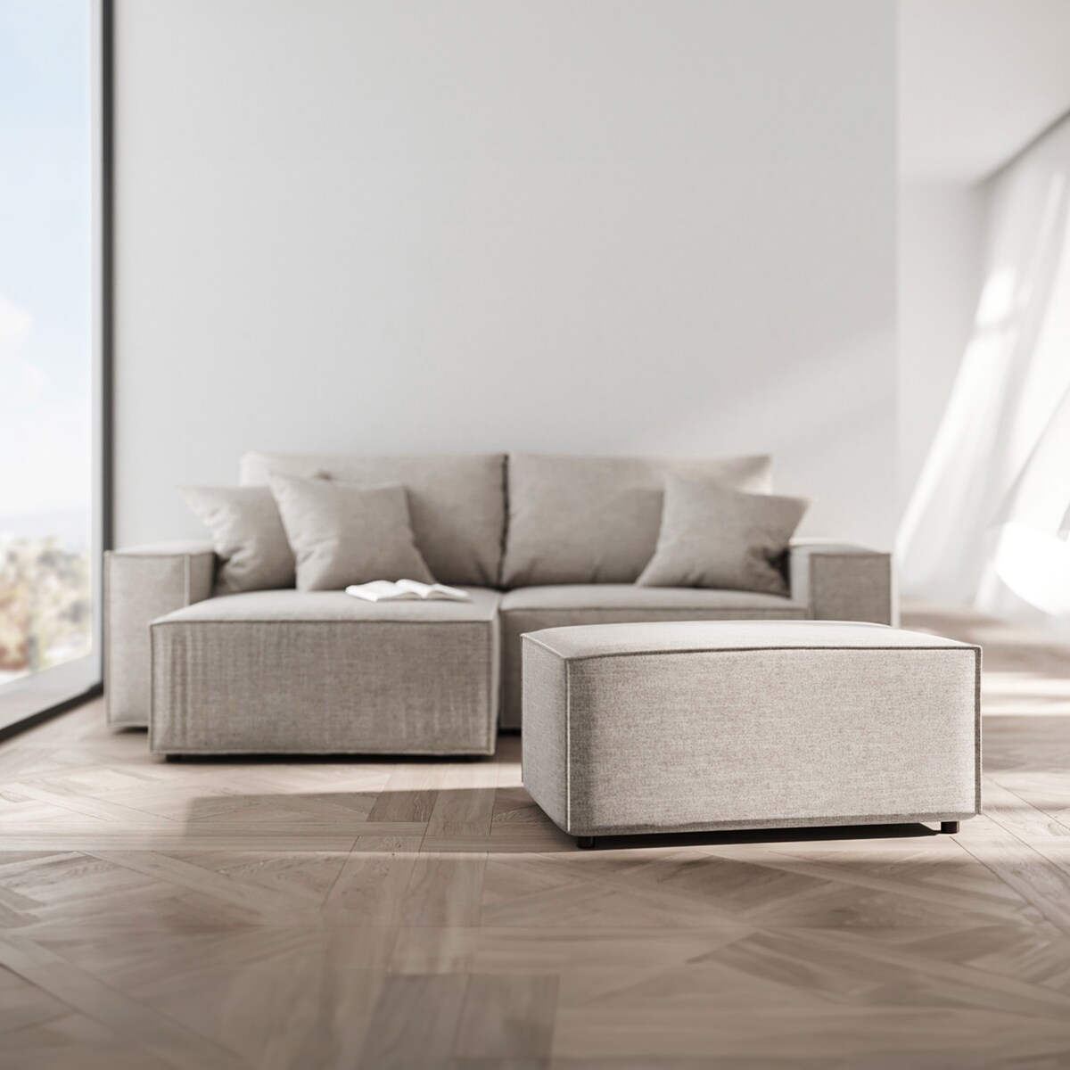 Melow Puf - jasnoszary