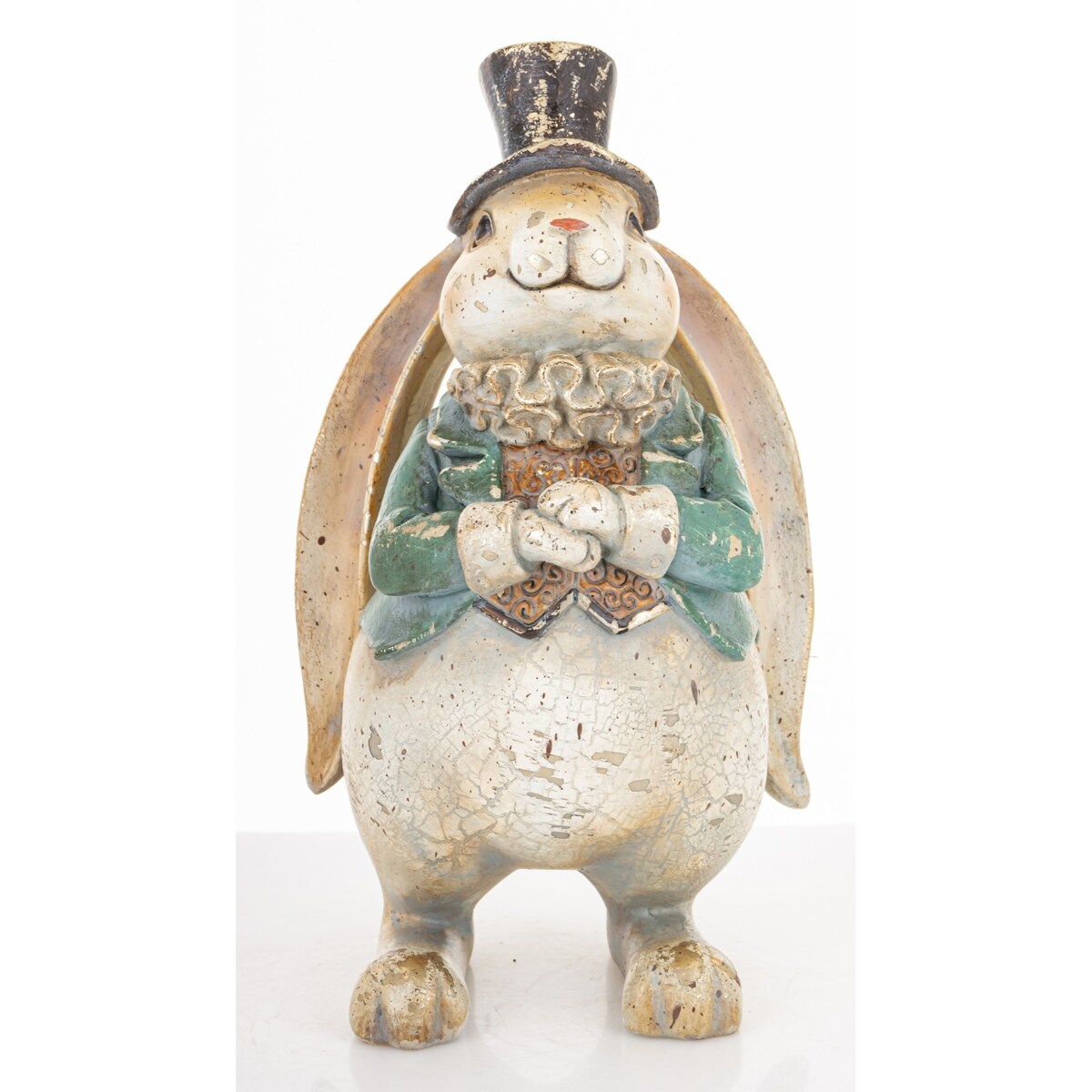 Dekoracja - korpulentny królik 22x13x12 cm DŁUGOUCHY