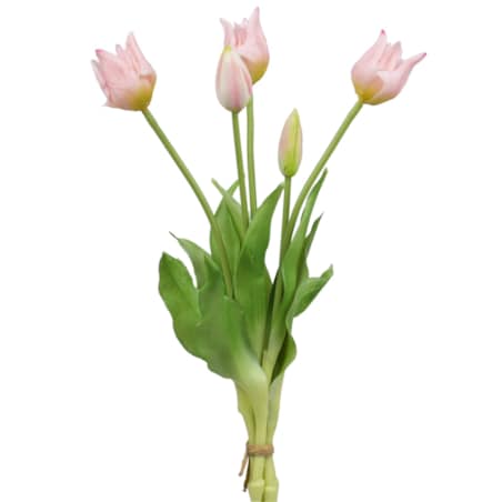 Bukiet silikonowych tulipanów 40 cm jasnoróżowe