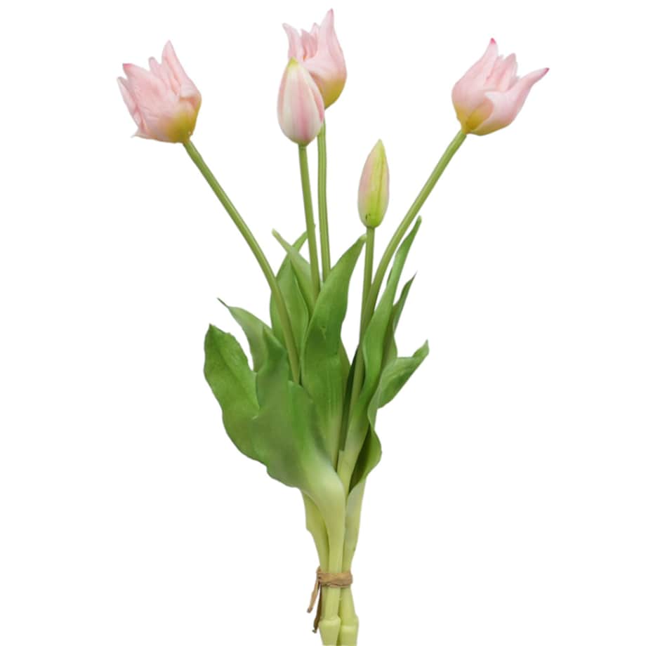 Bukiet silikonowych tulipanów 40 cm jasnoróżowe