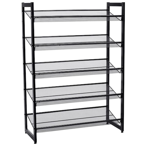 Regał Na Buty 74X30,7X104 Cm Czarny