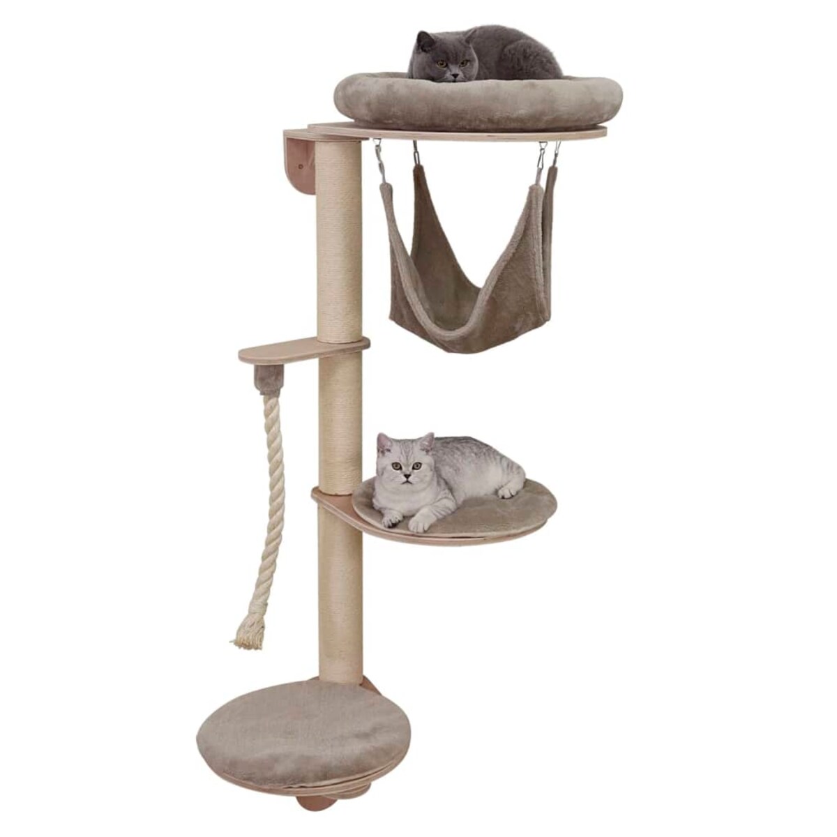 Kerbl Ścienne drzewko dla kota Dolomit Grappa, 158 cm, kolor taupe