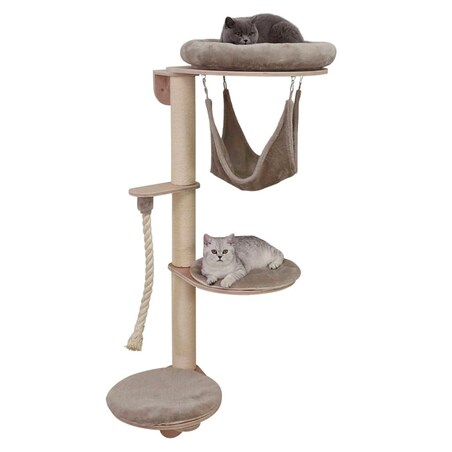 Kerbl Ścienne drzewko dla kota Dolomit Grappa, 158 cm, kolor taupe