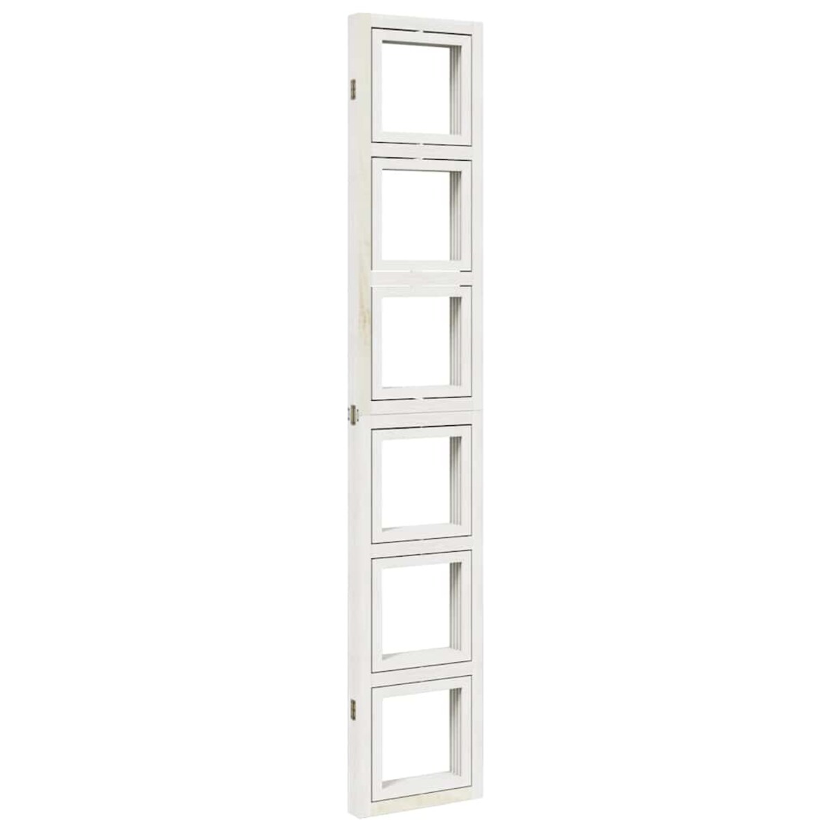 vidaXL Parawan pokojowy, 4-panelowy, biały, lite drewno paulowni