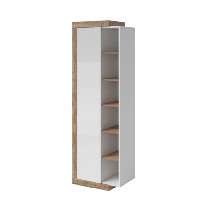 Witryna wysoka SINTRA 1D 67cm dąb samdal/biały połysk
