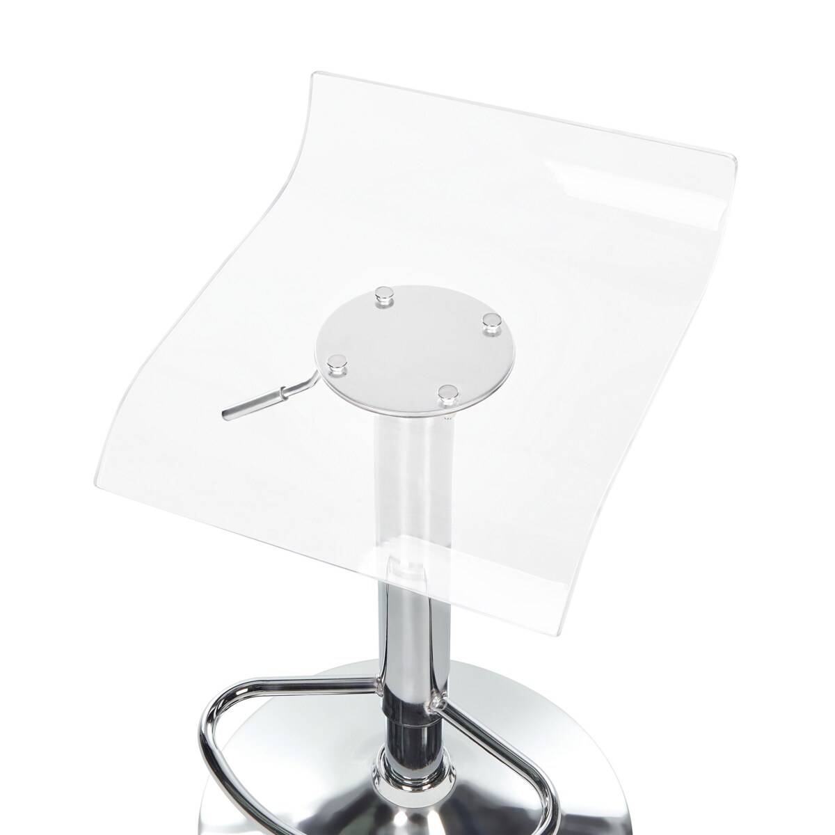 Zestaw 2 krzeseł barowych NEUM Obrotowy Przezroczysty