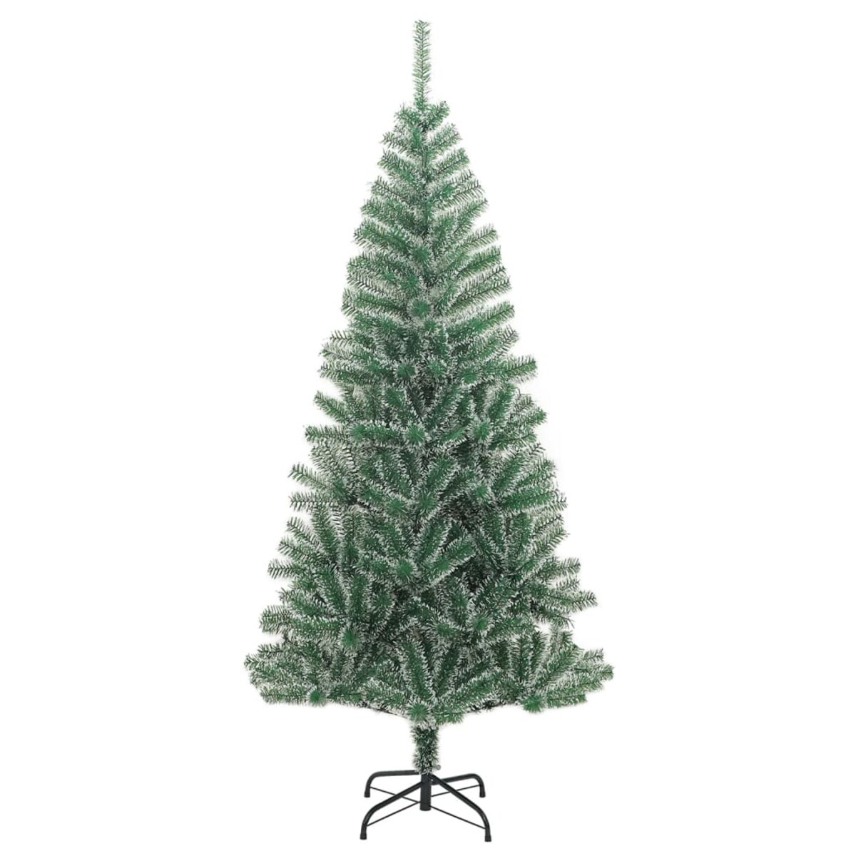 vidaXL Sztuczna choinka z 300 LED, bombkami i śniegiem, 210 cm