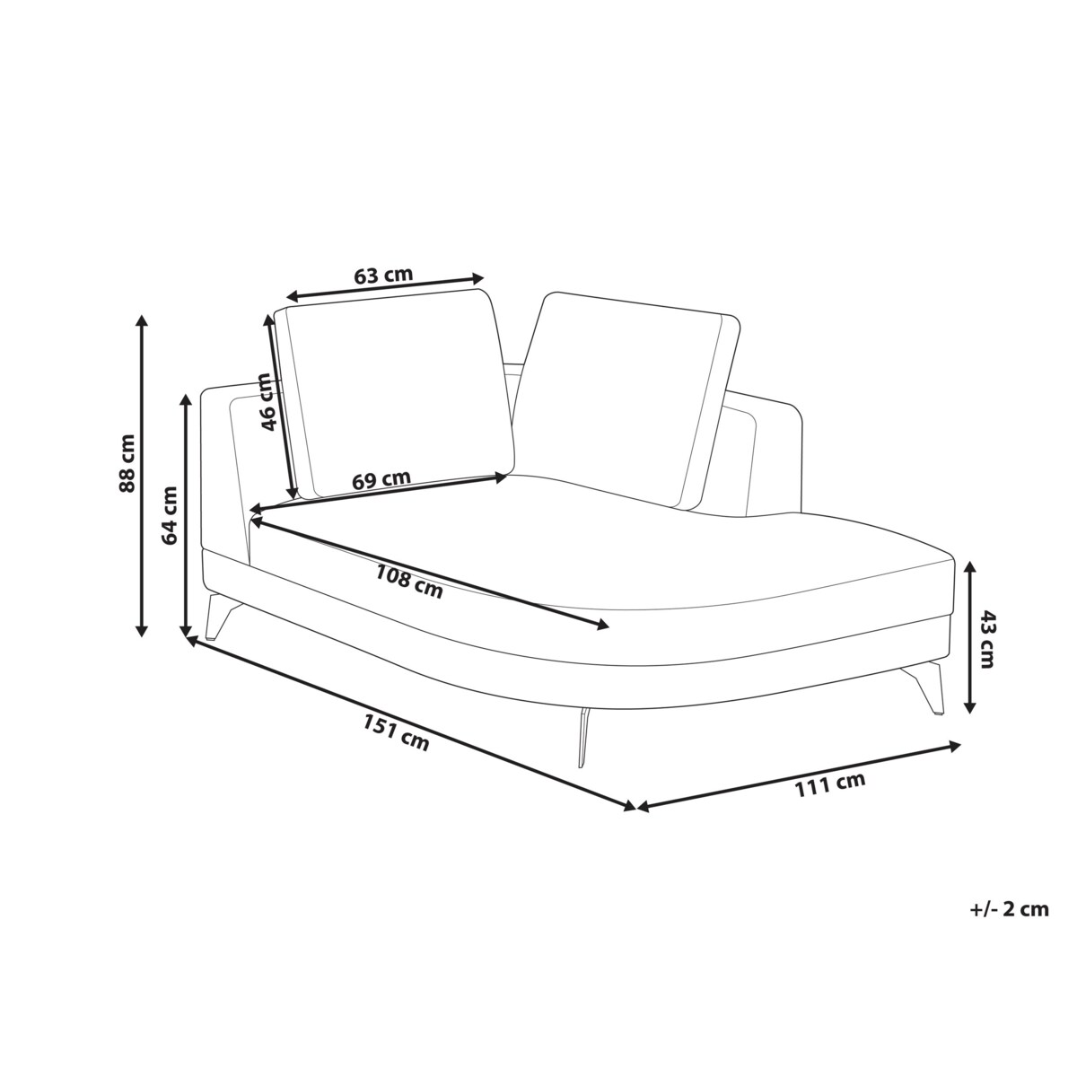 Szezlong MARUM Szenil Błękitny