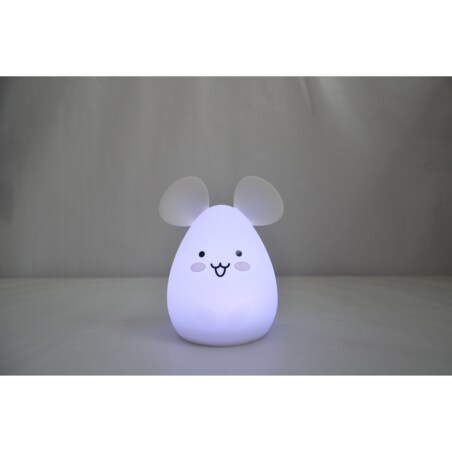 InnoGIO GIOmouse silikonowa lampka mysz LED dotykowa dla dzieci, 8 kolorów ładowana