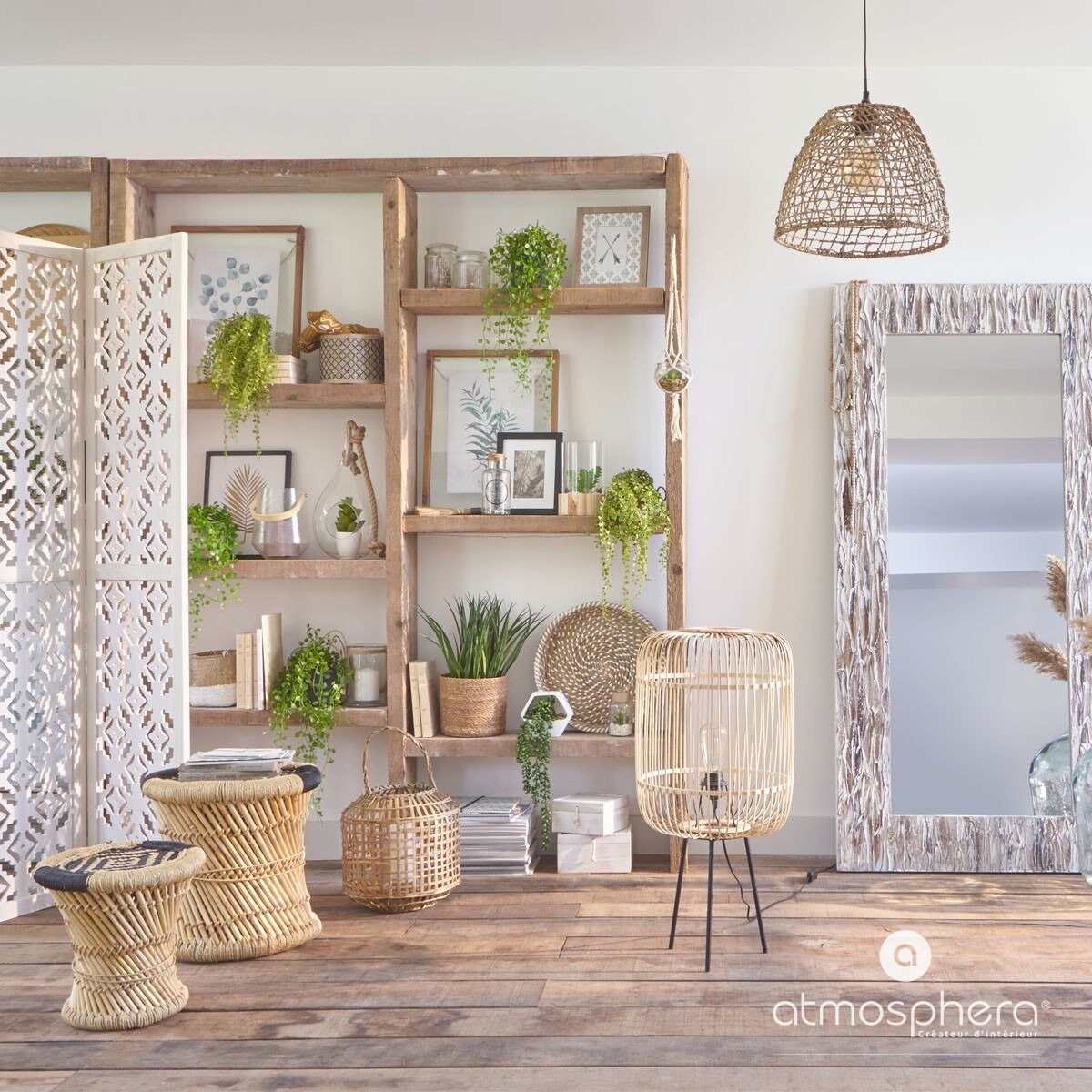 Klosz z trawy morskiej JADA, lampa stożkowa, Ø 35 cm