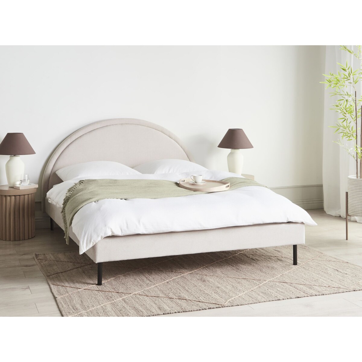 Łóżko MARGUT 160 x 200 cm Jasnobeżowy