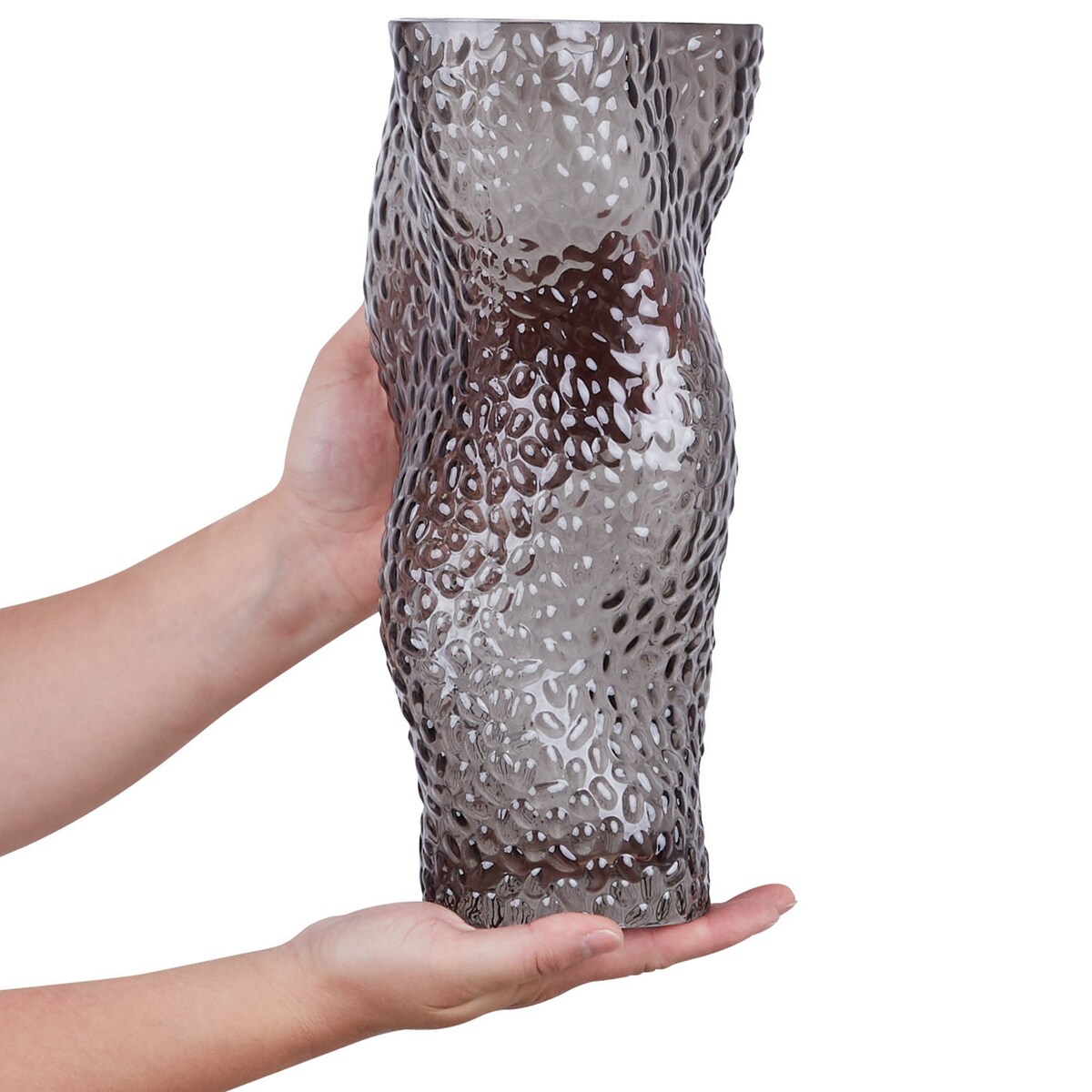 Wazon na kwiaty DYTIKO Szkło 31 cm Szary