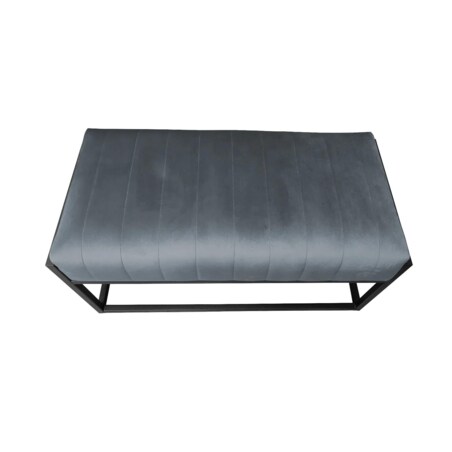 Ławka LILU BL VELVET ciemnoszara