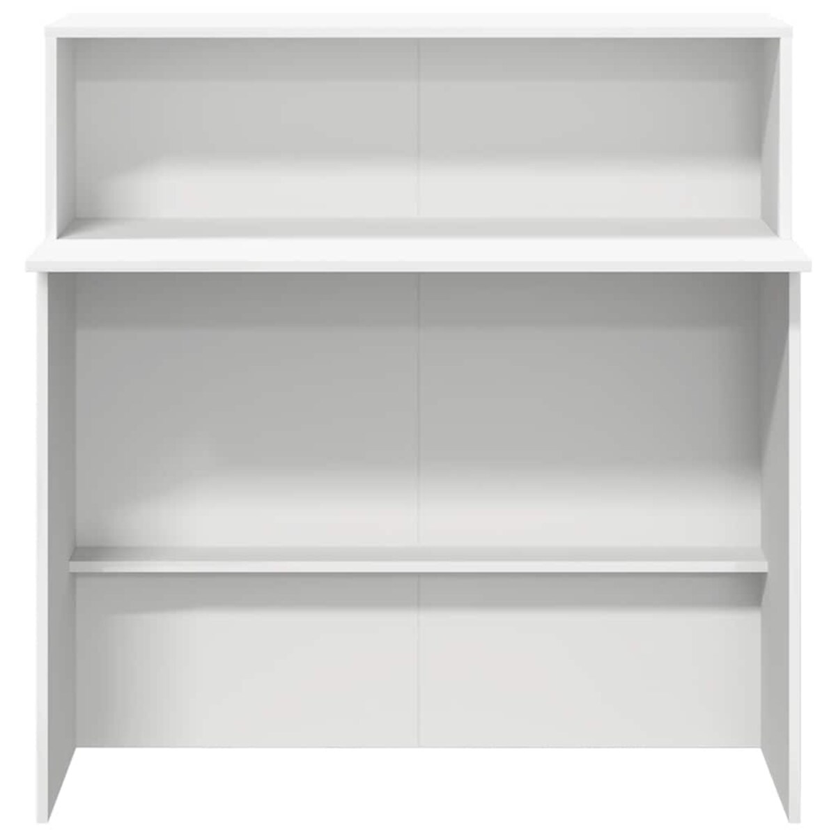 vidaXL Biurko recepcyjne białe 100x50x103,5 cm Drewno konstrukcyjne