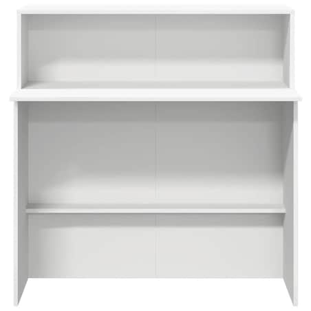 vidaXL Biurko recepcyjne białe 100x50x103,5 cm Drewno konstrukcyjne