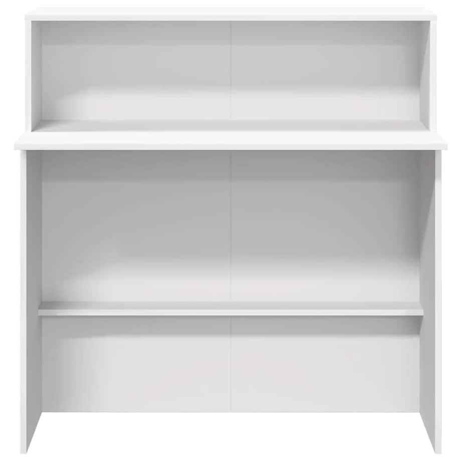 vidaXL Biurko recepcyjne białe 100x50x103,5 cm Drewno konstrukcyjne
