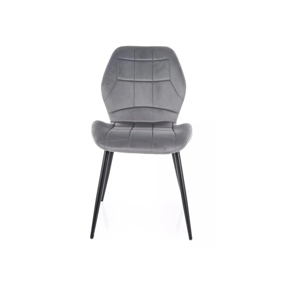 Krzesło tapicerowane JAKE VELVET szare