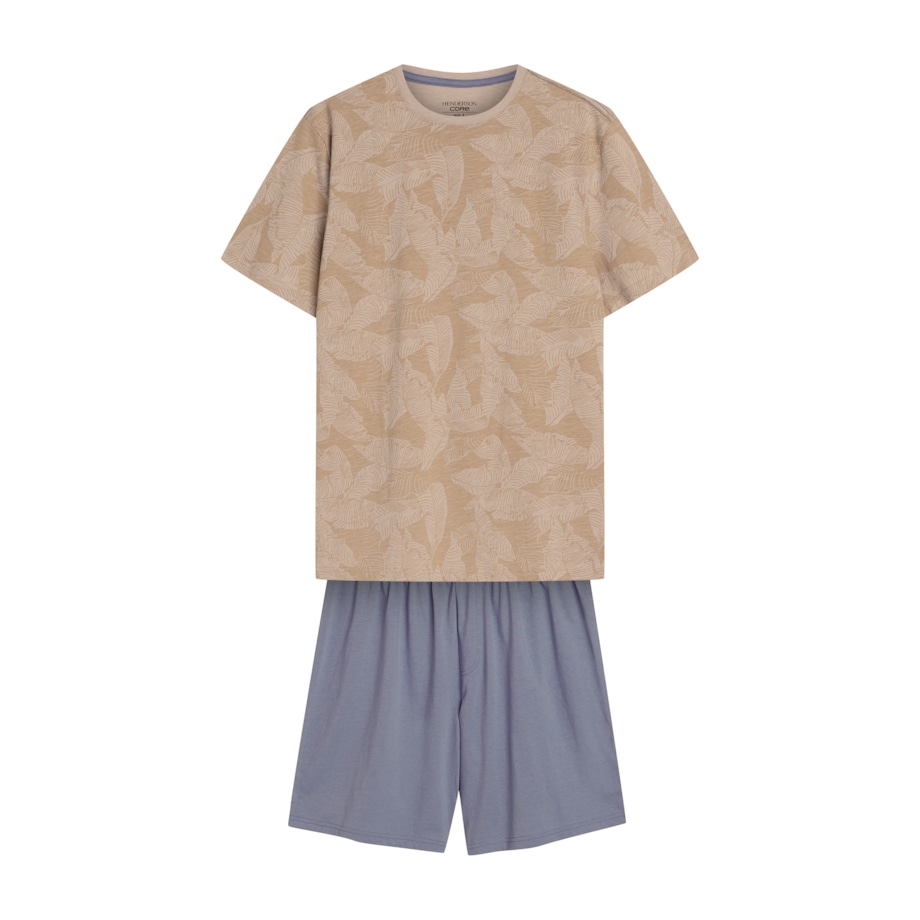 Piżama South 42599 -02X Beżowo-Niebieski, M