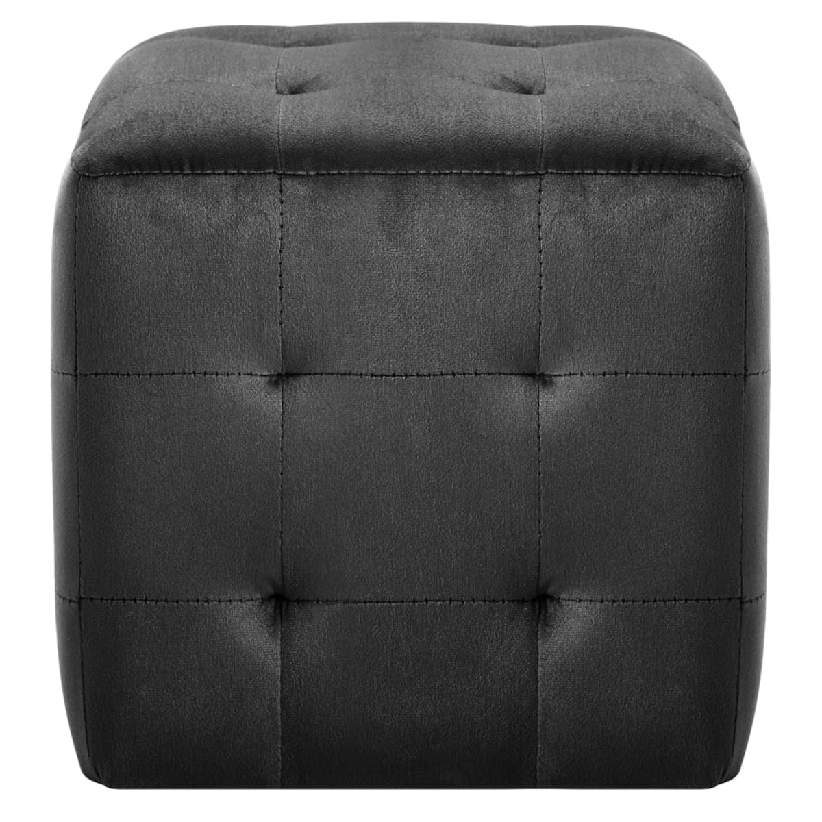 vidaXL Pufy, 2 szt., czarne, 30 x 30 x 30 cm, aksamit