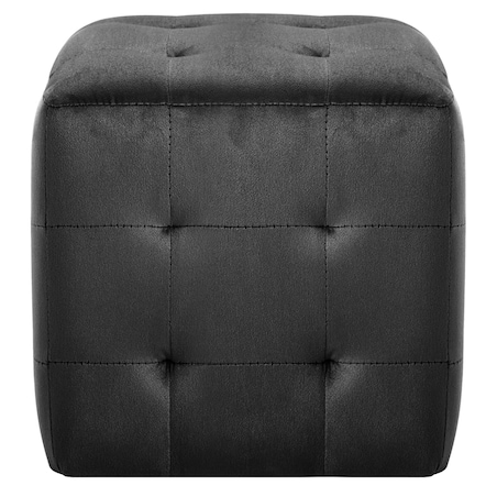 vidaXL Pufy, 2 szt., czarne, 30 x 30 x 30 cm, aksamit