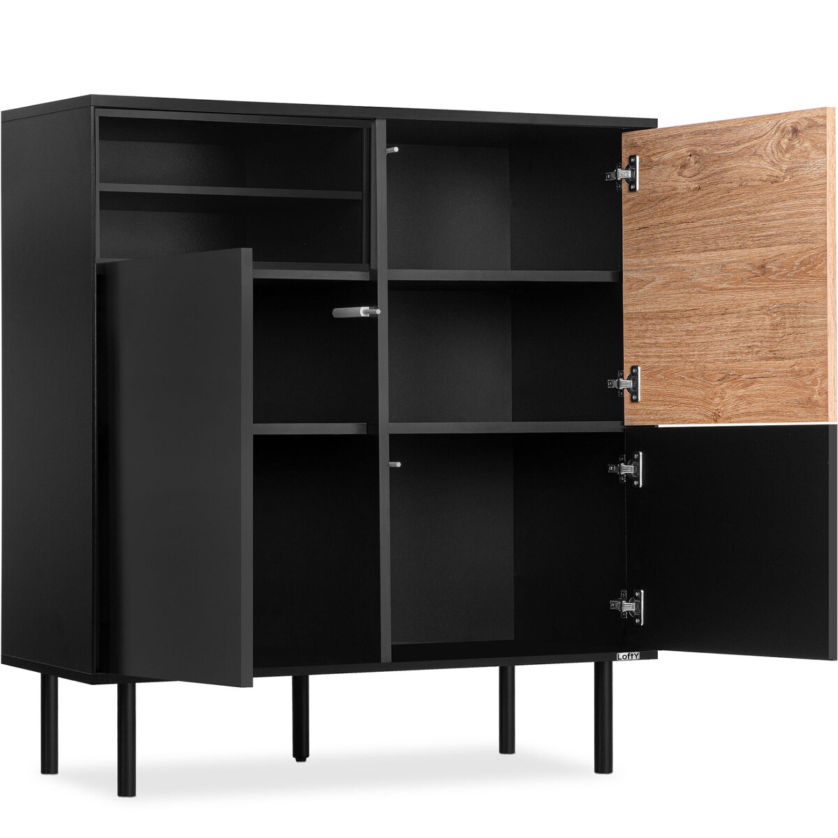 KONSIMO LOFTY Komoda w stylu loft na wysokich nóżkach