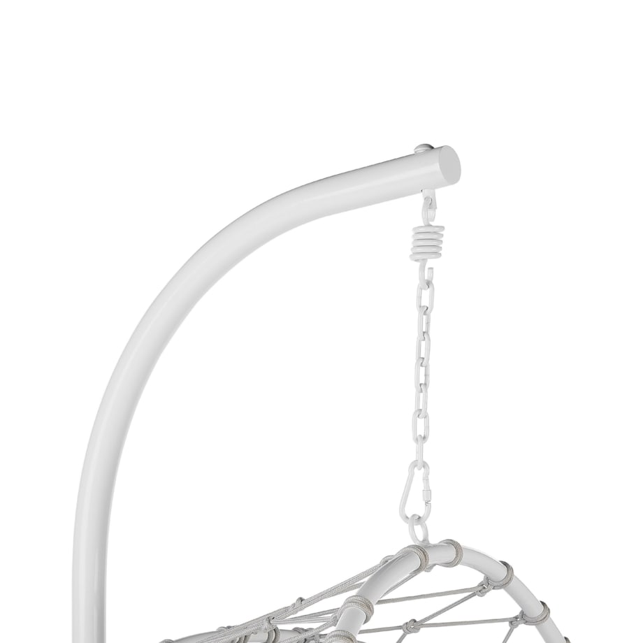 Fotel wiszący ze stojakiem biały ADRIA