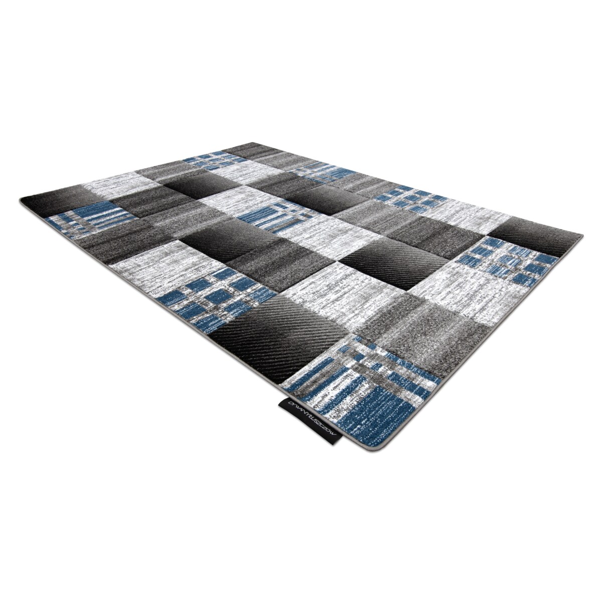 Dywan ALTER Siena Kwadraty kratka niebieski 140x190 cm