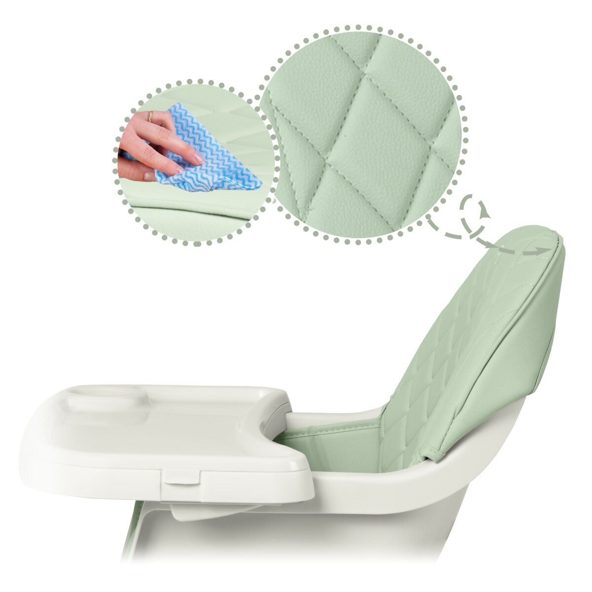 Krzesełko do karmienia dla dzieci fotelik 3w1 tacka Nukido