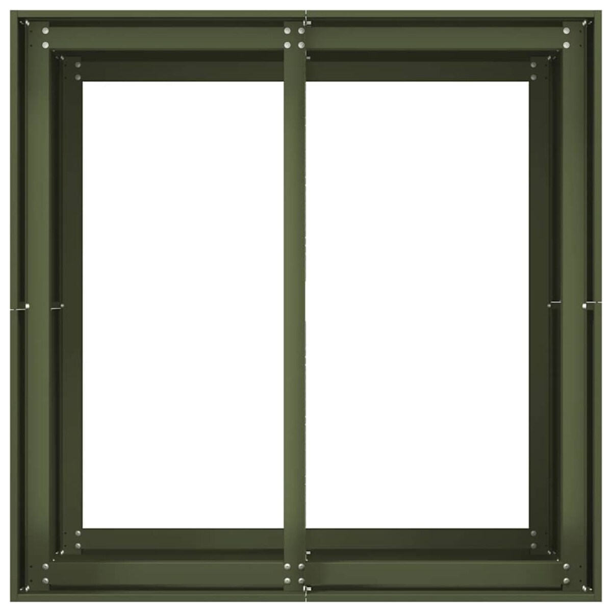 vidaXL Doniczka Oliwkowo-zielona 80x80x80 cm Stalowa