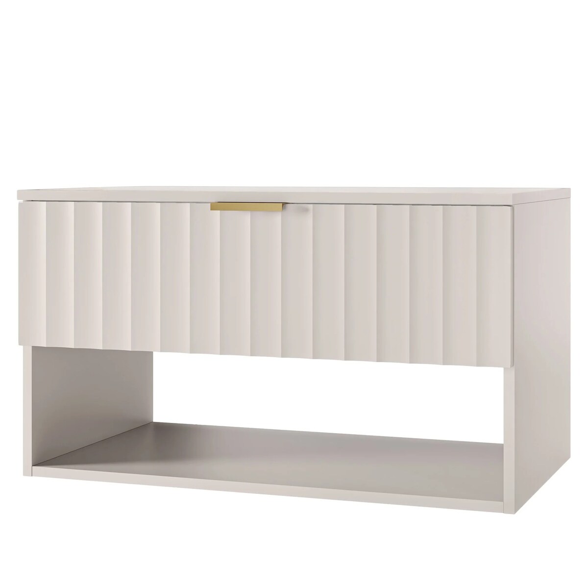 Szafka pod umywalkę z blatem 46,6x80x49,6 cm, ryflowana BADONY