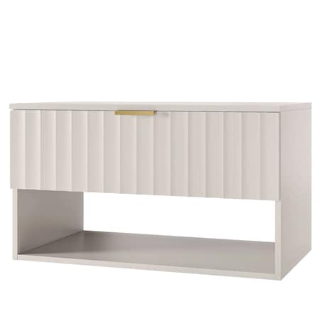 Szafka pod umywalkę z blatem 46,6x80x49,6 cm, ryflowana BADONY
