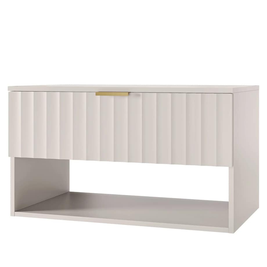 Szafka pod umywalkę z blatem 46,6x80x49,6 cm, ryflowana BADONY