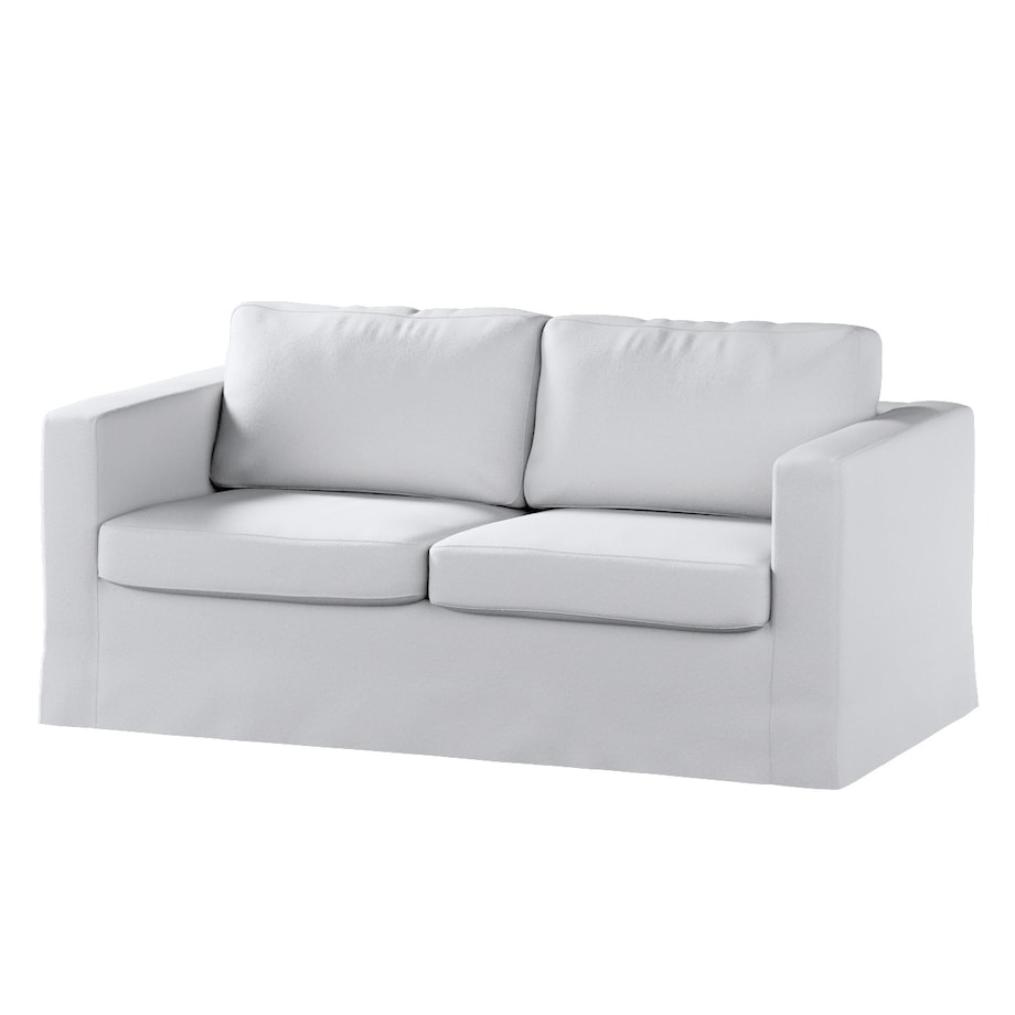 Pokrowiec na sofę Karlstad 2-osobową nierozkładaną długi, biała bukla, 165 x 89 x 64 cm, Boucle Teddy