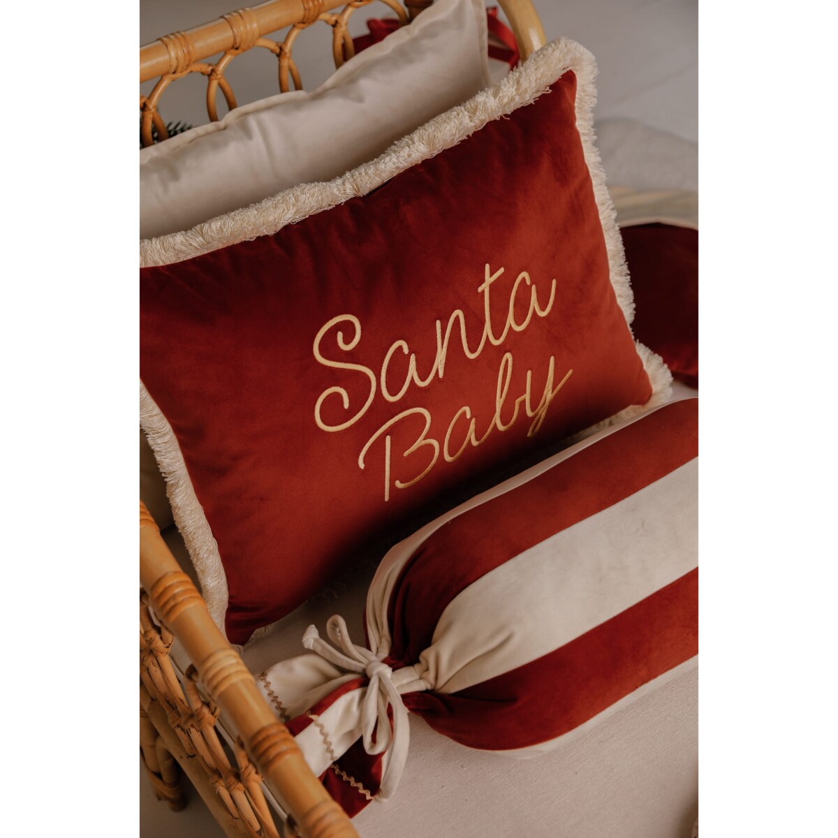 Poduszka Świąteczna Carmin Red z personalizacją