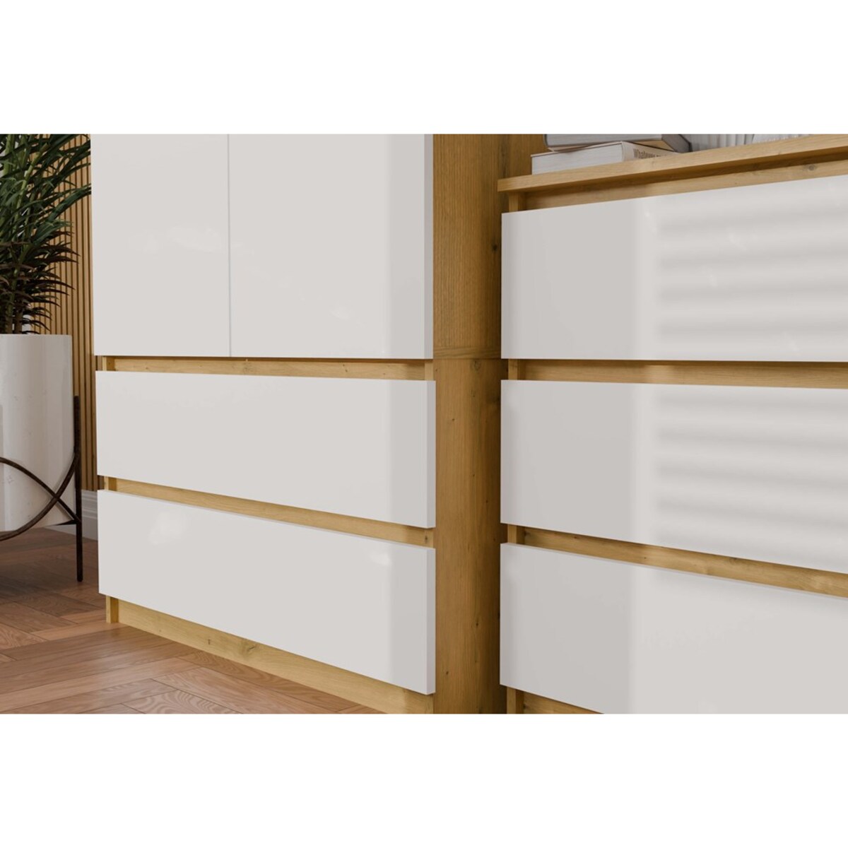 Szafa Malwa SS-90 DĄB ARTISAN BIAŁY