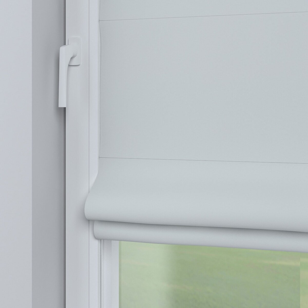 Roleta plisowana rzymska Sycylia, biało-szary, Blackout 300cm