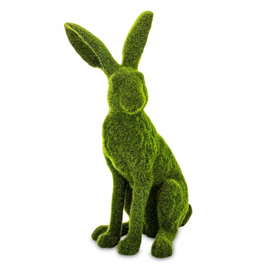 Dekoracja - siedzący zając 41x22x22 cm VERDE