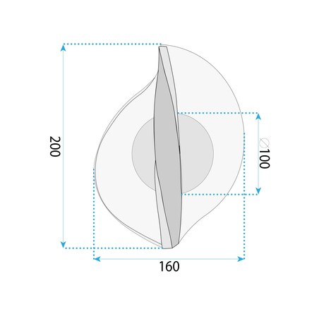 Kinkiet G128-W Led Złoty, Metal