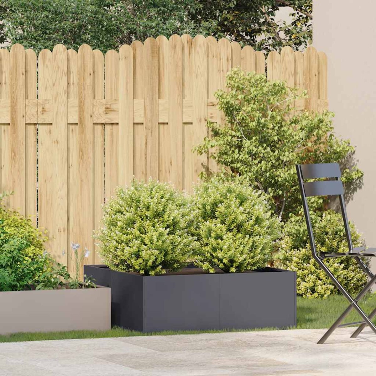 vidaXL Doniczka Antracyt 80x80x30 cm Stal
