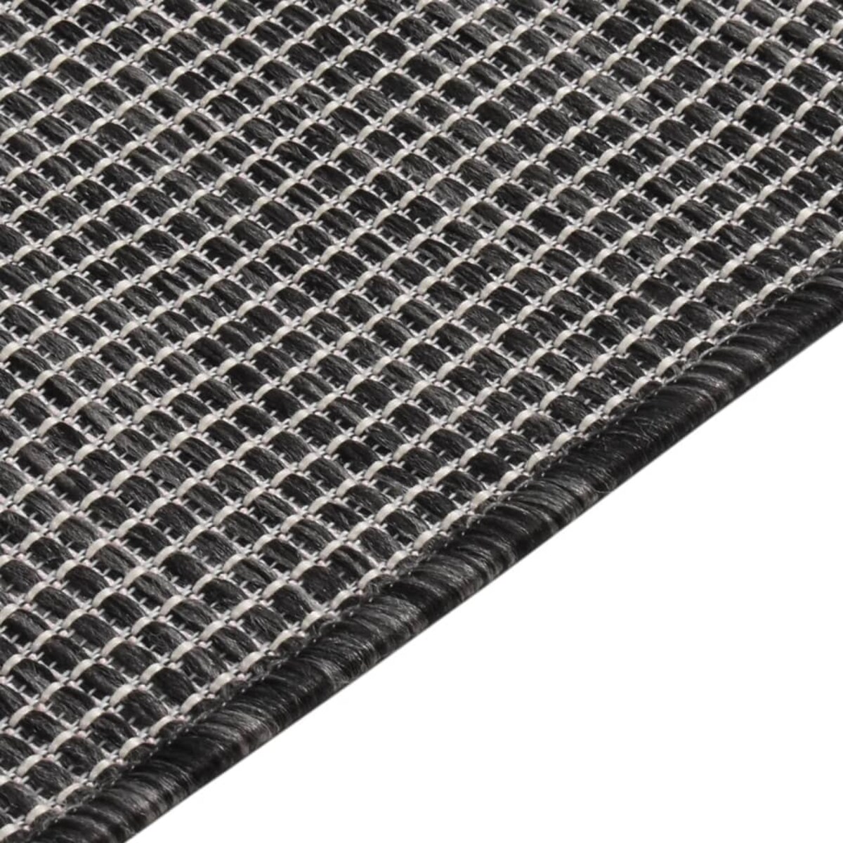 vidaXL Dywan zewnętrzny o płaskim splocie, 100x200 cm, szary