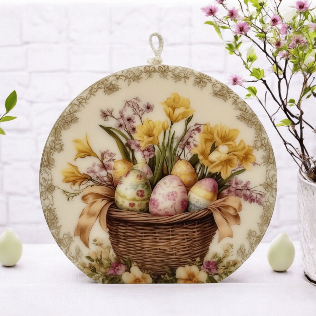 Świeca na Wielkanoc pisanki wielkanocne