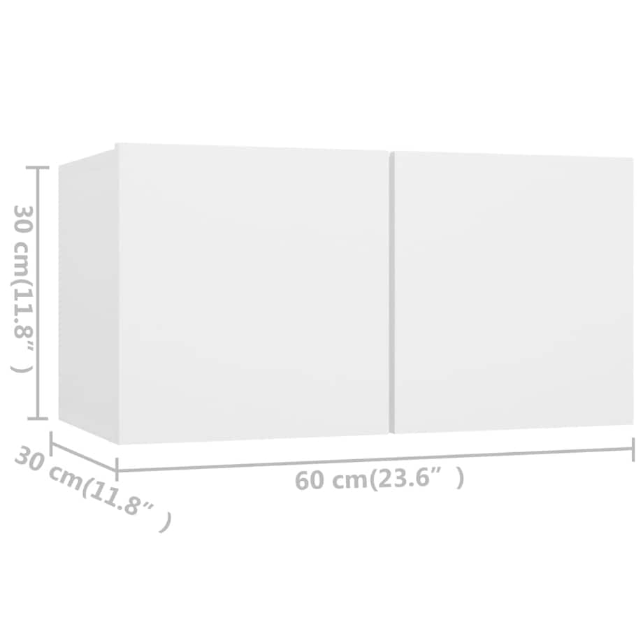 vidaXL 6-cz. zestaw szafek TV, biały, materiał drewnopochodny