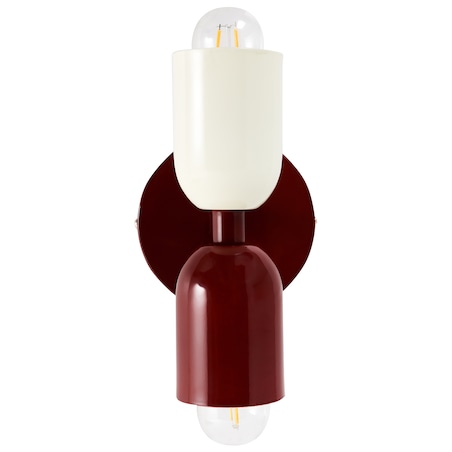 Zestaw 2 lamp ściennych TOPI Czerwony Metal