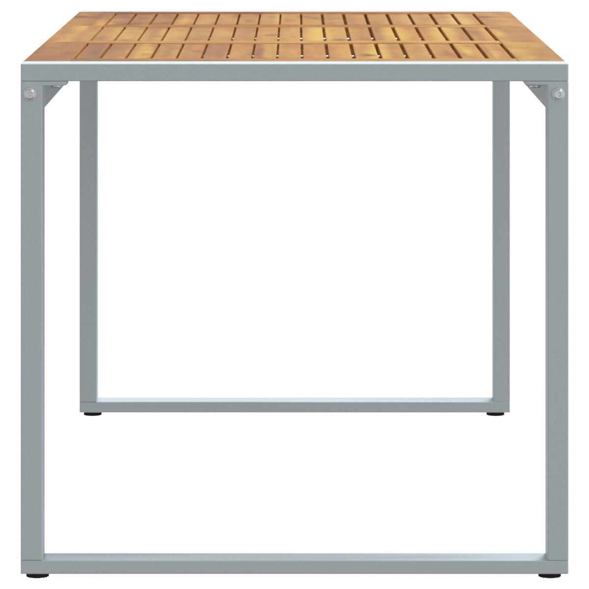 vidaXL Zewnętrzny Stół Jadalny Szary 140x80x75 cm Stal&Drewno Akacjowe