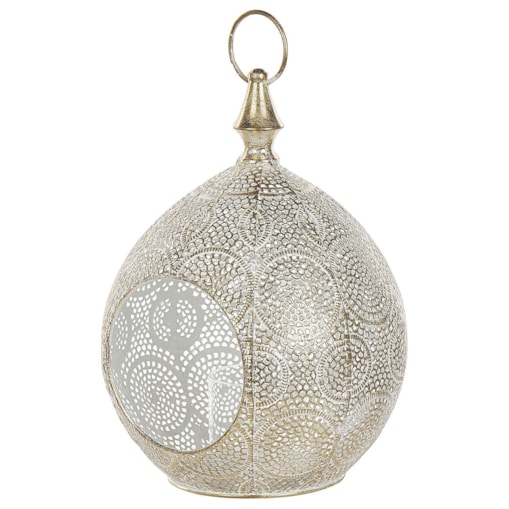 Lampion metalowy 33 cm złoty LAESO