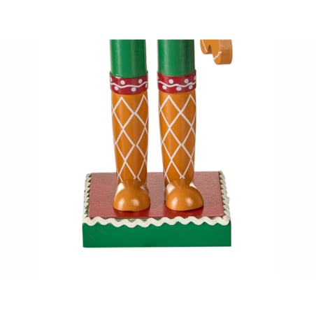 Zestaw 2 figurek dekoracyjnych GRANSJON Dziadek do orzechów 35 cm Pomarańczowy