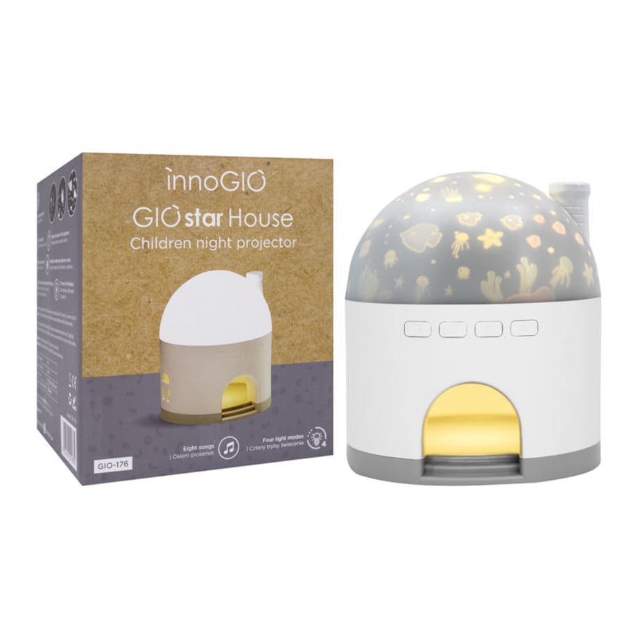 InnoGIO GIOstar House GIO-176 Projektor z Pozytywką dla Dzieci i wymiennymi filmami