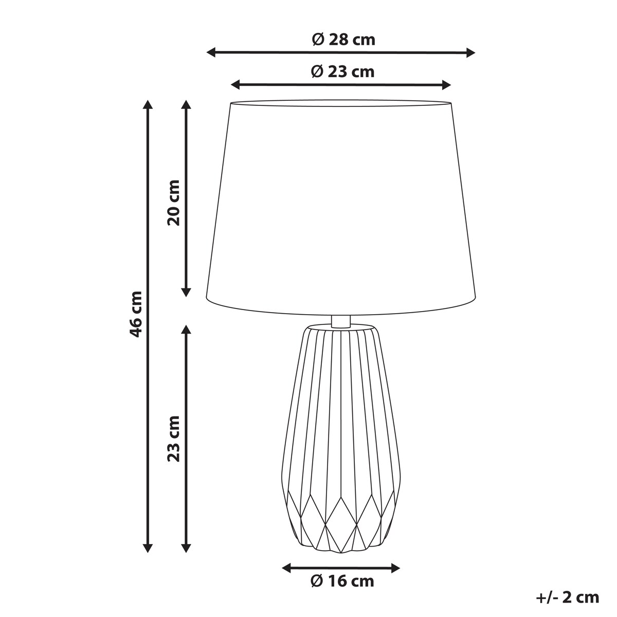 Lampa stołowa MONTAGUA Ceramika Szary