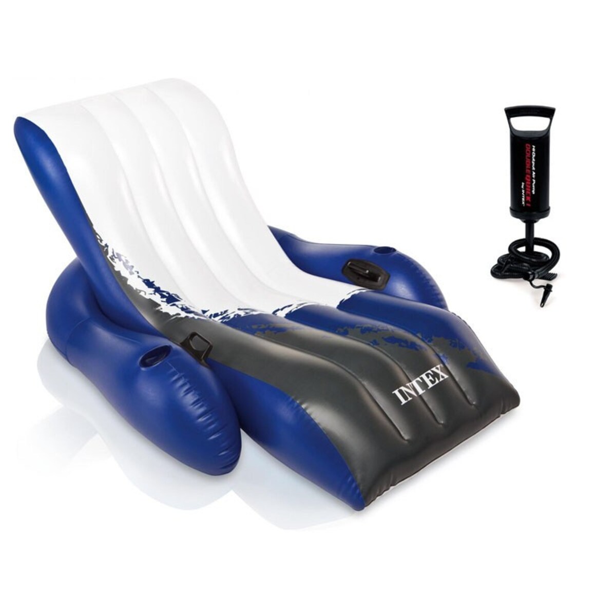 Fotel dmuchany materac plażowy INTEX + pompka