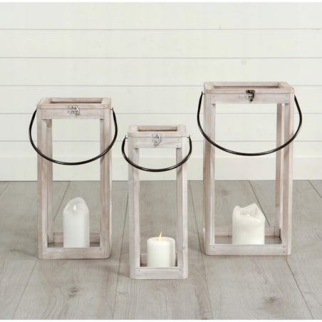 3 szt. LAMPION W STYLU SKANDYNAWSKIM szary